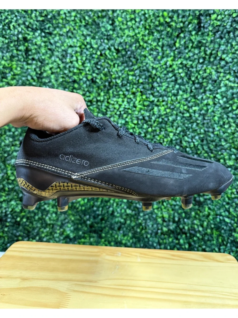 Adidas Adizero Men’s 9.5 Black Low Baseball Cleats AQ8915 Lightweight